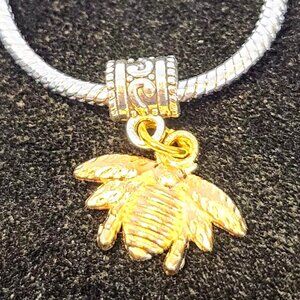 Handmade Mixed Metal Bumblebee Charm Bracelet